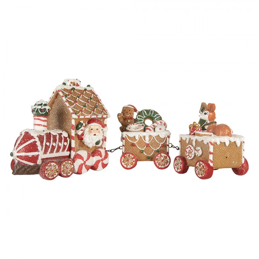 Vánoční perníkový vláček se Santou Gingerbread Train - 33*10*15 cm