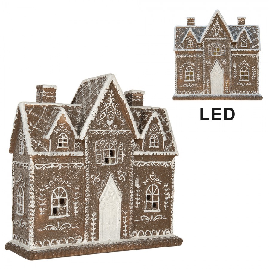 Perníková LED chaloupka Gingerbread Cotti - 26*10*25 cm Clayre & Eef Perníková LED chaloupka Gingerbread Cotti - 26*10*25 cm Clayre & Eef