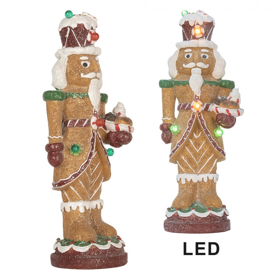 Perníkový LED Louskáček Gingerbread Nutcracker - - 13*10*31 cm / 3*AAA