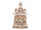 Perníkový LED domek kostel Gingerbread Cotti - 9*10*15 cm Clayre & Eef