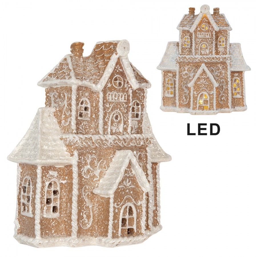 Perníková LED chaloupka Gingerbread Cotti - 18*9*20 cm Clayre & Eef Perníková LED chaloupka Gingerbread Cotti - 18*9*20 cm Clayre & Eef