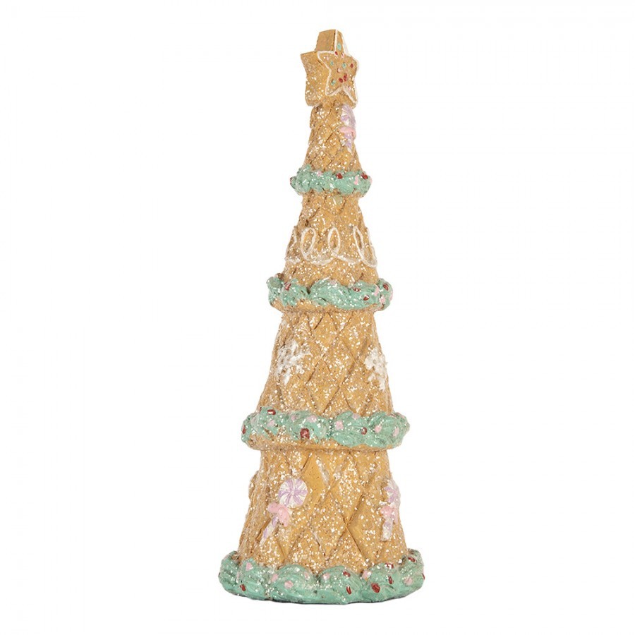 Dekorace vánoční perníkový stromek Gingerbread Tree - Ø 9*25 cm Clayre & Eef Dekorace vánoční perníkový stromek Gingerbread Tree - Ø 9*25 cm Clayre & Eef