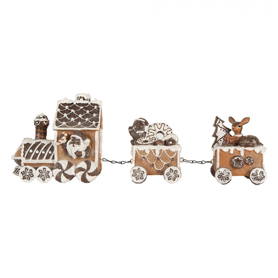 Vánoční perníkový vláček Gingerbread Train - 33*10*15 cm Clayre & Eef Vánoční perníkový vláček Gingerbread Train - 33*10*15 cm Clayre & Eef