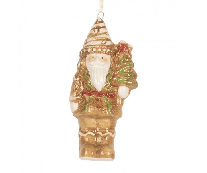 Závěsná ozdoba perníkový Louskáček Gingerbread Cott - 6*4*11 cm Clayre & Eef