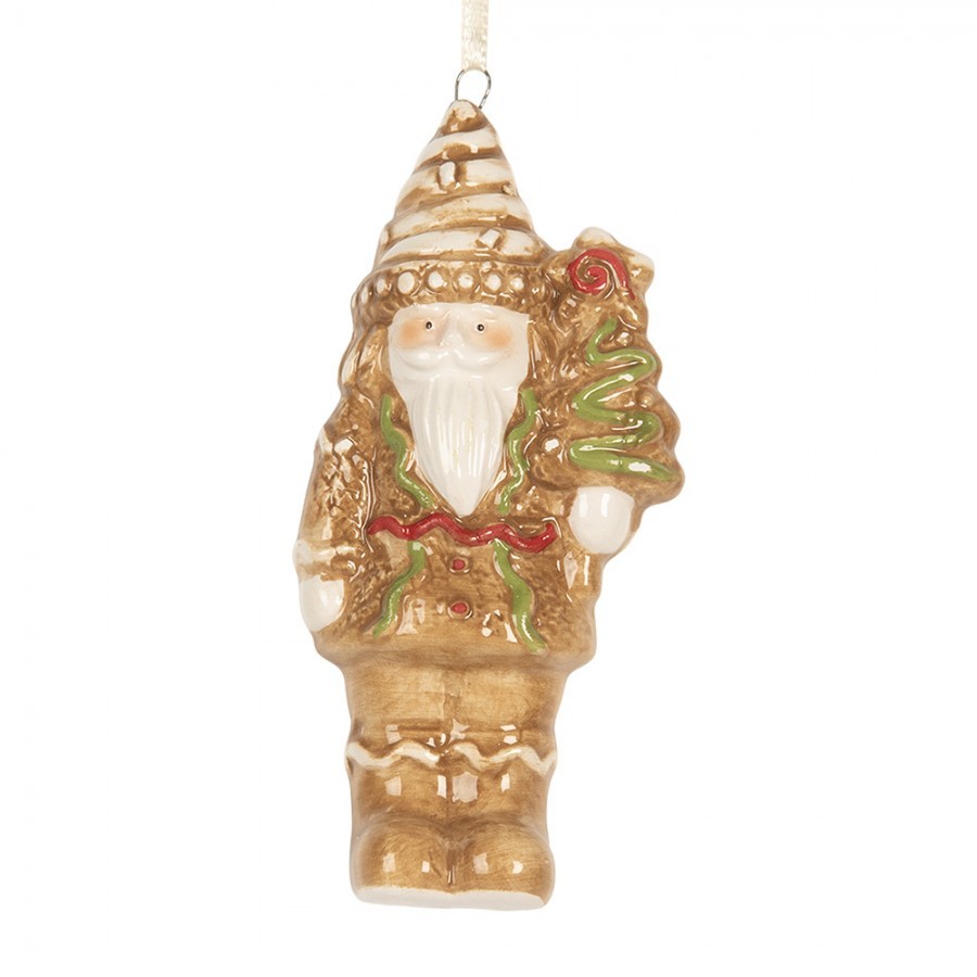 Závěsná ozdoba perníkový Louskáček Gingerbread Cott - 6*4*11 cm Clayre & Eef Závěsná ozdoba perníkový Louskáček Gingerbread Cott - 6*4*11 cm Clayre & Eef