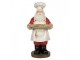Vánoční dekorace figurka Santa Claus kuchař s podnosem - 40*39*81 cm Clayre & Eef