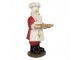 Vánoční dekorace figurka Santa Claus kuchař s podnosem - 40*39*81 cm Clayre & Eef