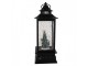 Černá vánoční lucerna sněžítko s LED osvětlením Santa - 10*10*28 cm / 3*AAA Clayre & Eef