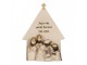 Béžová antik vánoční dekorace Betlém Nativity Scene - 16*6*21 cm Clayre & Eef