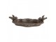 Hnědé antik litinové krmítko s ptáčky pro ptáčky - 24*13*6 cm Clayre & Eef