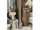 Hnědo-rezavá kovová dekorace anděl s hvězdou Angel - 48*18*133 cm Clayre & Eef