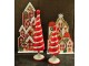 Červená kovová dekorace domky Amsterdam - 28*8*56 cm Clayre & Eef
