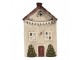 Béžový keramický domek na čajovou svíčku Lamont - 10*8*15 cm Clayre & Eef