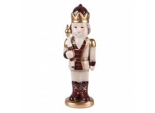 Béžová keramická dekorace Louskáček ChrisMs - 9*7*26 cm