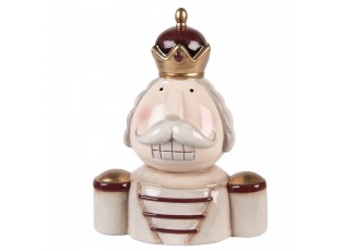 Béžová keramická dekorace Louskáček Nutcracker ChrisMs - 17*12*23 cm