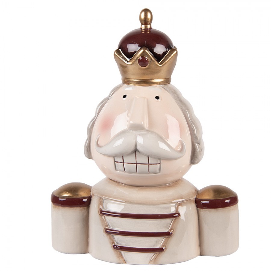 Béžová keramická dekorace Louskáček Nutcracker ChrisMs - 17*12*23 cm Clayre & Eef Béžová keramická dekorace Louskáček Nutcracker ChrisMs - 17*12*23 cm Clayre & Eef