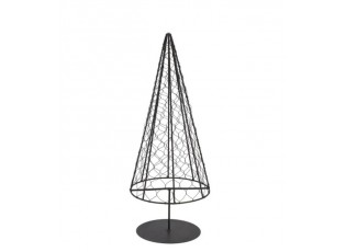 Černý antik kovový drátěný vánoční stromek Tree M - Ø 14*34 cm