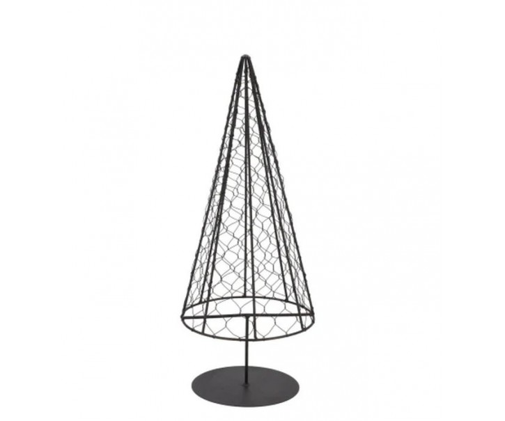 Černý antik kovový drátěný vánoční stromek Tree - Ø 14*34 cm daan kromhout