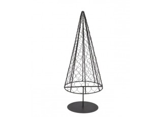 Černý antik kovový drátěný vánoční stromek Tree L - Ø 18*47 cm
