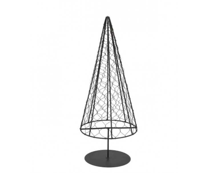 Černý antik kovový drátěný vánoční stromek Tree - Ø 18*47 cm daan kromhout