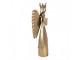 Zlatá antik kovová dekorace anděl Christmas Angel - 17*10*39 cm Clayre & Eef