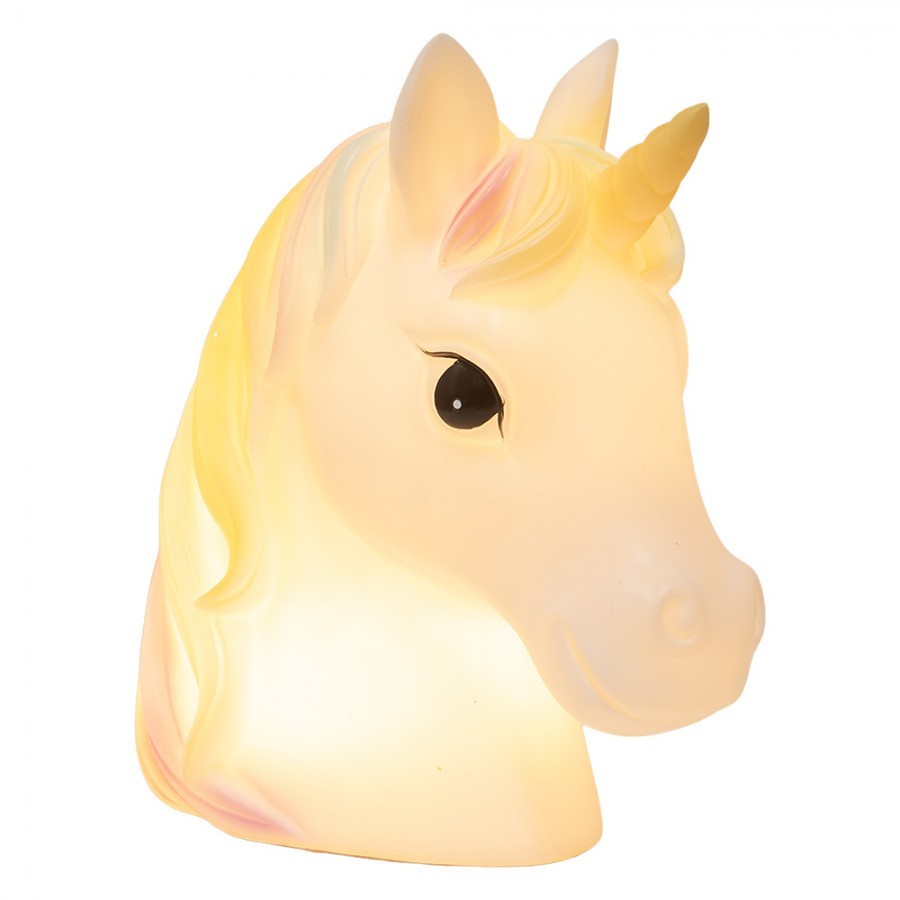 Dětská stolní LED lampička bílý jednorožec Unicorn - 22*14*24 cm Clayre & Eef Dětská stolní LED lampička bílý jednorožec Unicorn - 22*14*24 cm Clayre & Eef