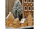 Hnědá vánoční keramická chaloupka na čajovou svíčku Gingerbread Cottage - 8*7*16 cm Clayre & Eef