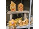 Keramický svícen perníkové chaloupky Gingerbread Cott - 21*4*8 cm Clayre & Eef