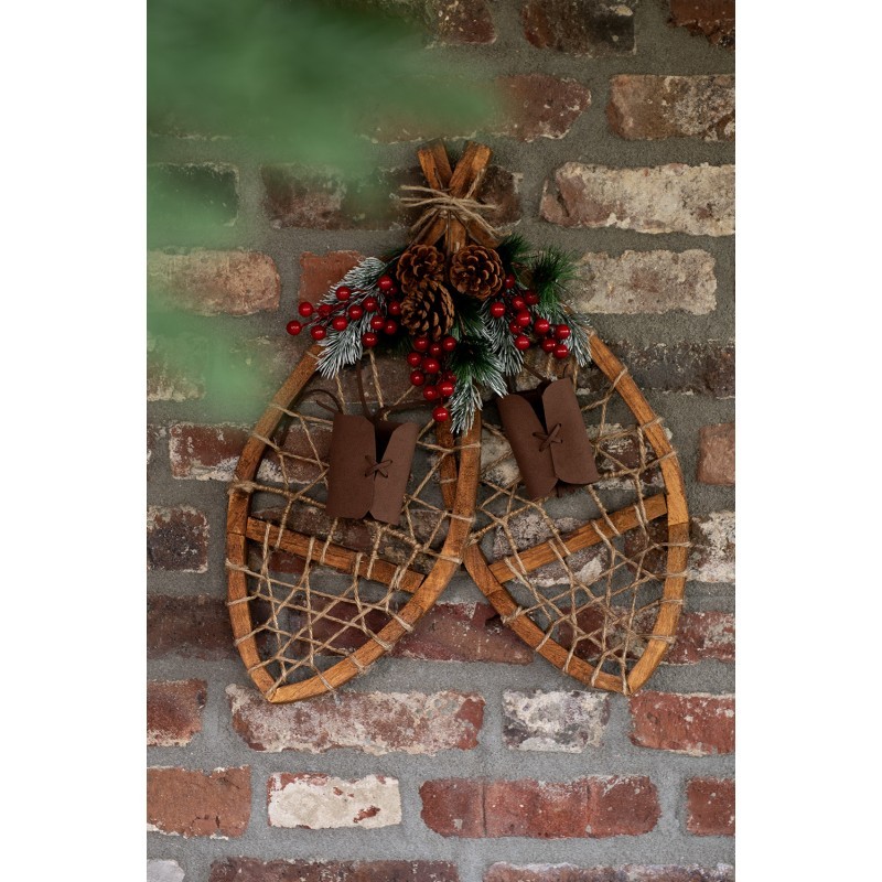 Hnědá antik dekorace sněžnice Snowshoes Vintage - 55*22*5 cm Clayre & Eef Hnědá antik dekorace sněžnice Snowshoes Vintage - 55*22*5 cm Clayre & Eef
