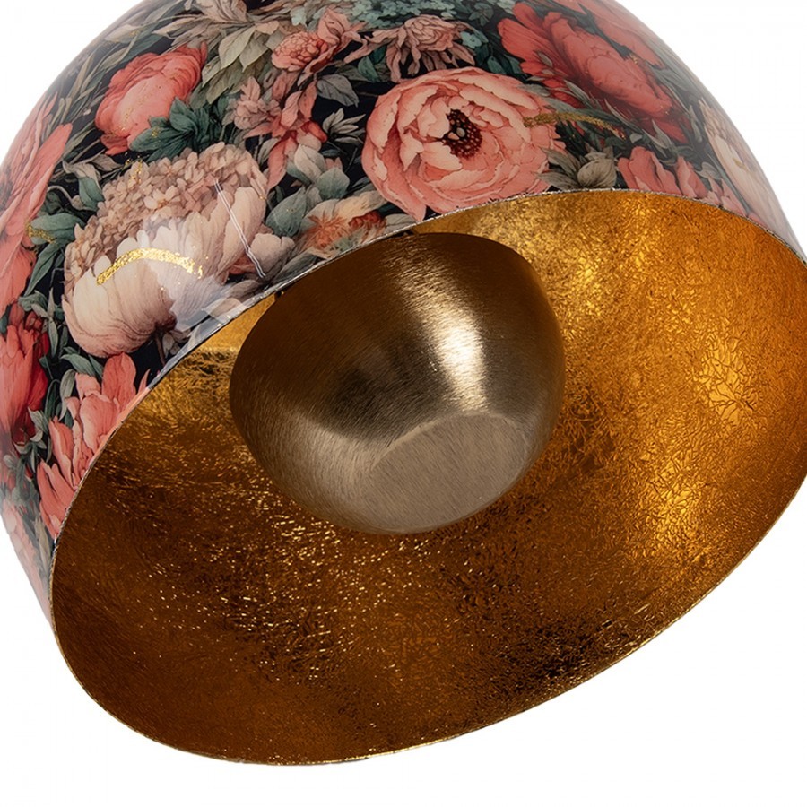 Barevné kovové závěsné světlo s květy Margo - Ø26*25 cm E27/max 1*25W Clayre & Eef Barevné kovové závěsné světlo s květy Margo - Ø26*25 cm E27/max 1*25W Clayre & Eef