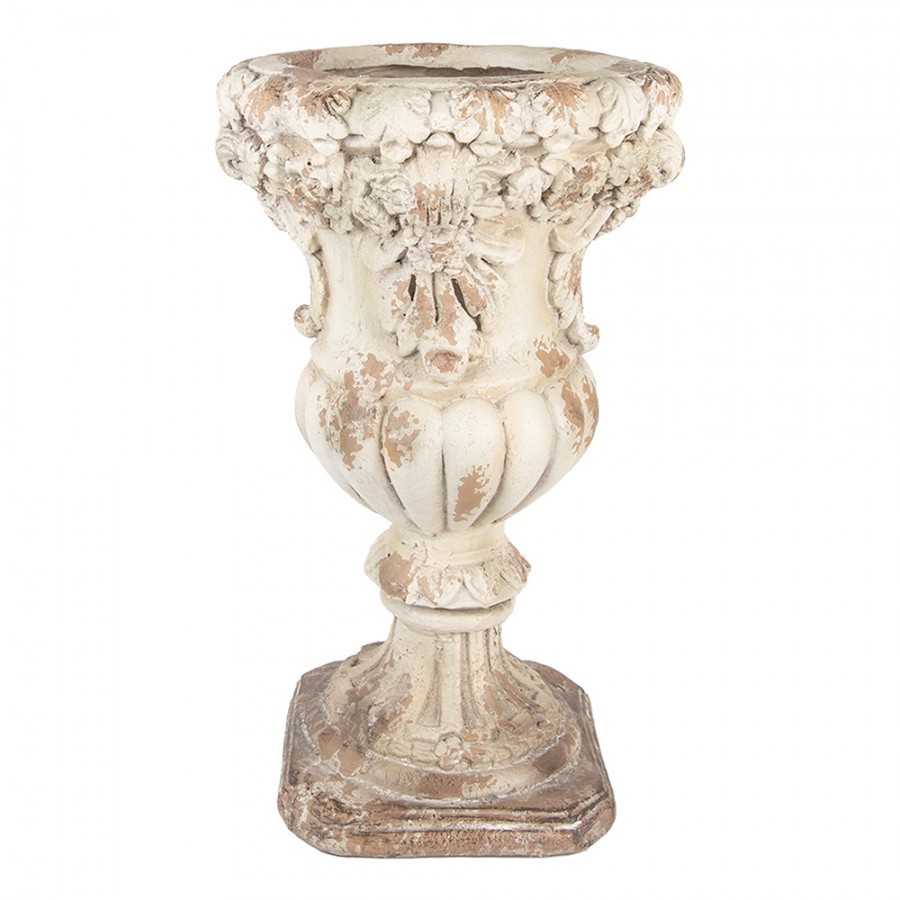 Béžový antik květináč v barokním stylu Baroque - Ø 35*56 cm