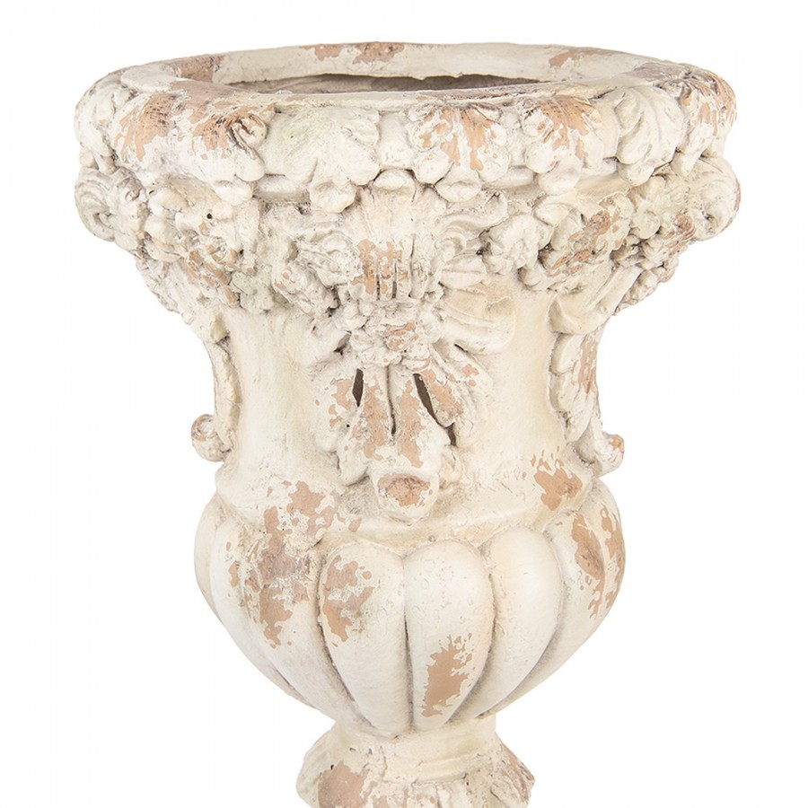 Béžový antik květináč v barokním stylu Baroque - Ø 35*56 cm Clayre & Eef Béžový antik květináč v barokním stylu Baroque - Ø 35*56 cm Clayre & Eef