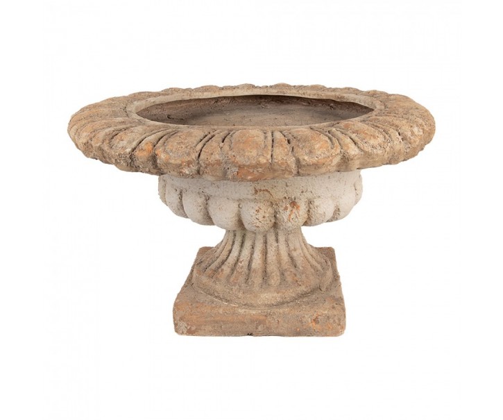 Béžovo-hnědý antik květináč v barokním stylu Baroque - Ø 92*35 cm Clayre & Eef