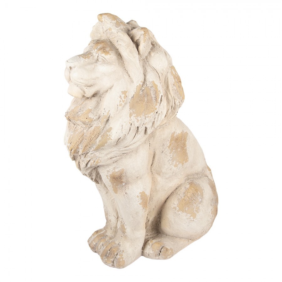 Béžová dekorativní antik socha lva Lion - 50*30*62 cm Clayre & Eef Béžová dekorativní antik socha lva Lion - 50*30*62 cm Clayre & Eef