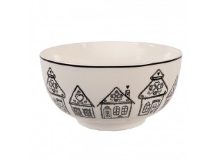 Miska s perníkovými chaloupkami Gingerbread Bliss - Ø 14*7 cm / 500 ml