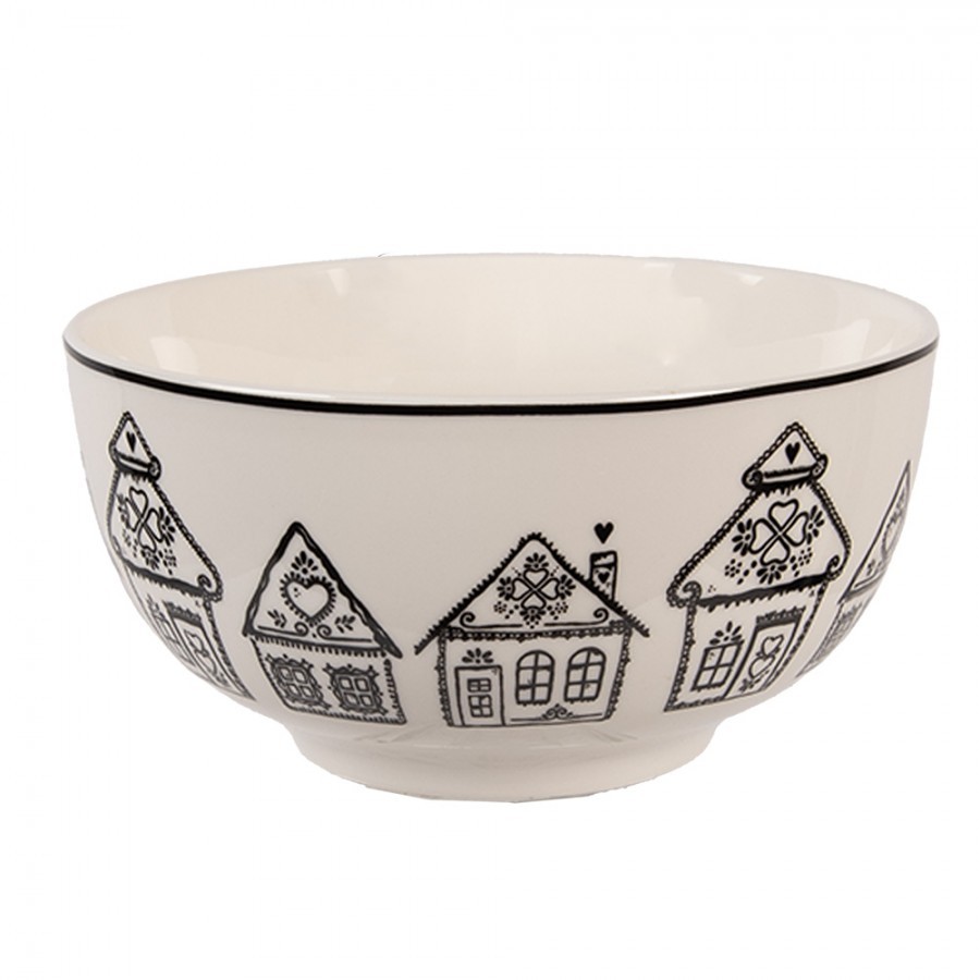 Miska s perníkovými chaloupkami Gingerbread Bliss - Ø 14*7 cm / 500 ml Clayre & Eef Miska s perníkovými chaloupkami Gingerbread Bliss - Ø 14*7 cm / 500 ml Clayre & Eef