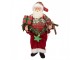 Vánoční dekorace Santa ve svetru s girlandou - 16*11*27 cm Clayre & Eef