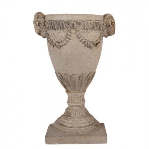 Šedý antik nástěnný květináč v barokním stylu Baroque - 29*11*44 cm