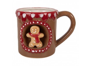 Hnědý hrnek perníček Gingerbread Man - 14*10*10 cm / 375 ml