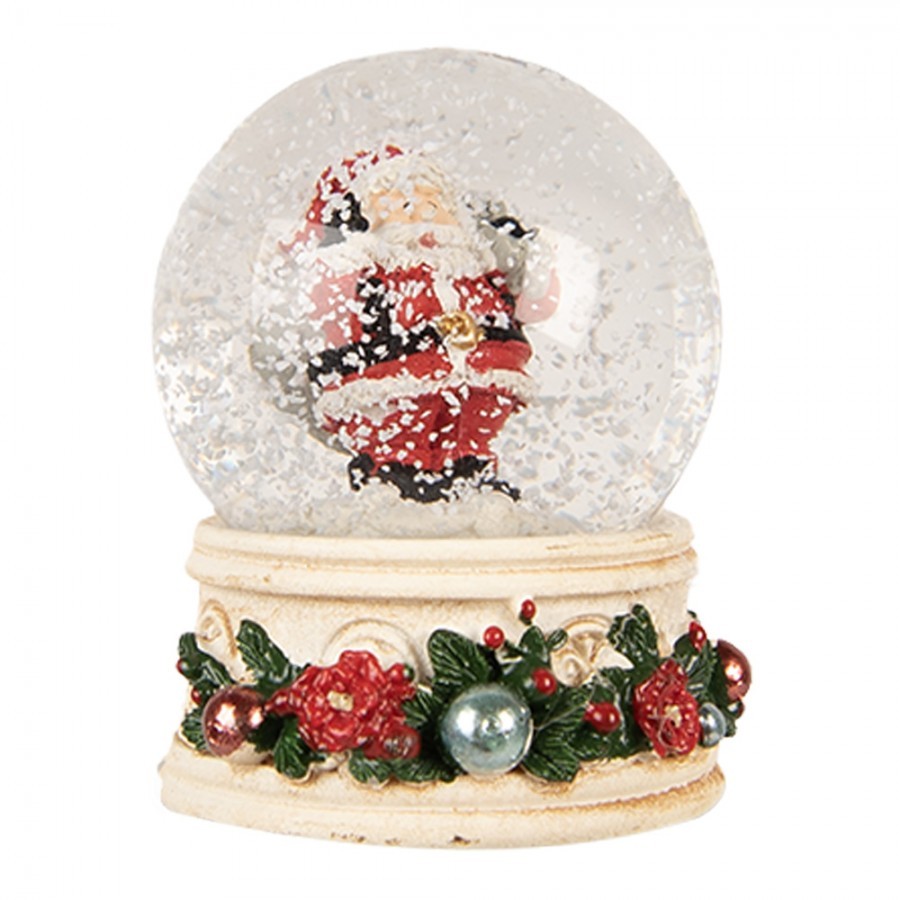 Vánoční sněžítko s motivem Santa Clause - Ø 5*6 cm Clayre & Eef Vánoční sněžítko s motivem Santa Clause - Ø 5*6 cm Clayre & Eef