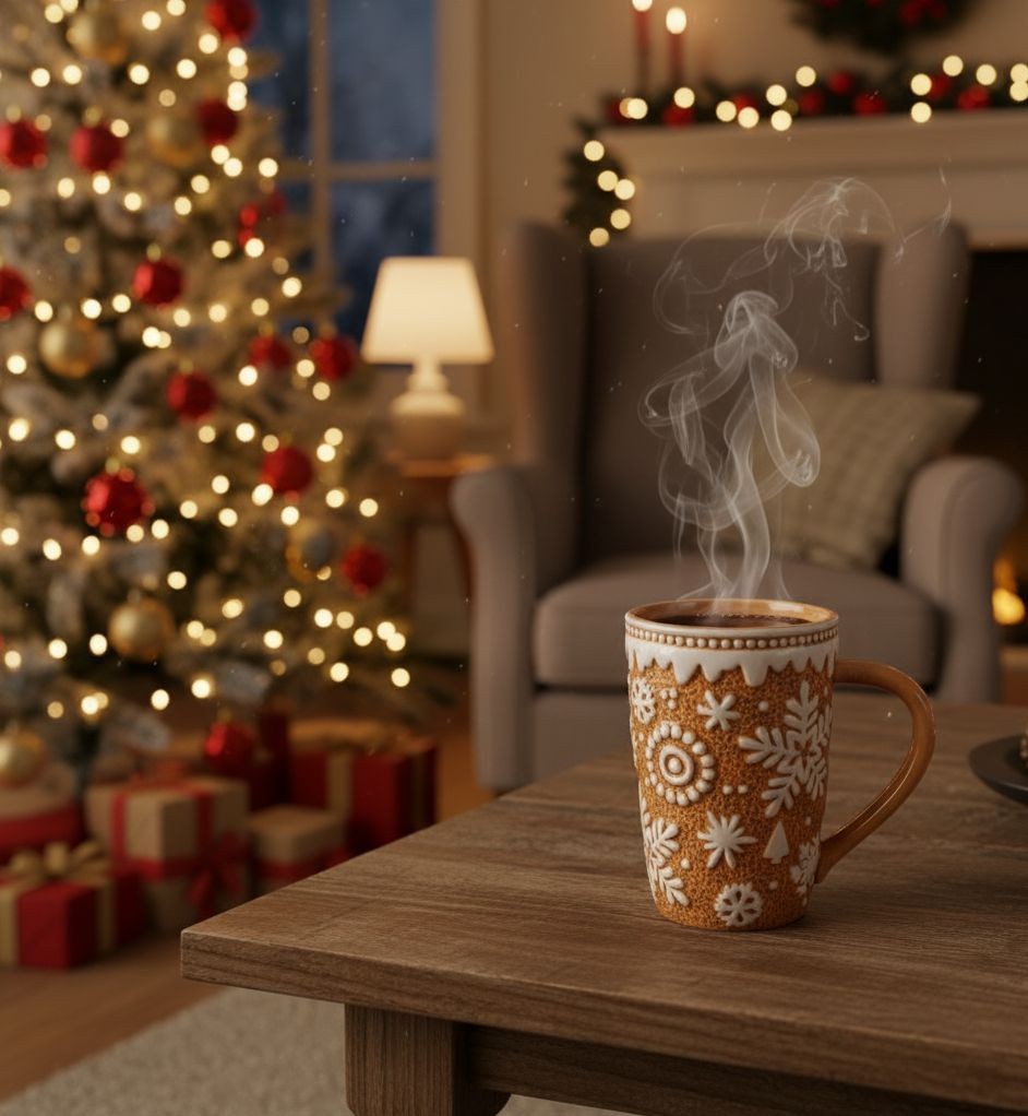 Hnědý vysoký hrnek s vločkami Snowflakes - 14*10*15 cm / 575 ml Clayre & Eef Hnědý vysoký hrnek s vločkami Snowflakes - 14*10*15 cm / 575 ml Clayre & Eef