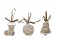 3ks perníková závěsná dekorace Noël - 6*1,5*8cm Chic Antique