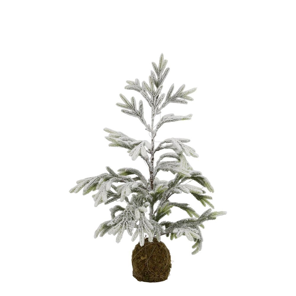 Zasněžený borovicový stromek se světýlky Pine Tree - 65 cm / 3xAA