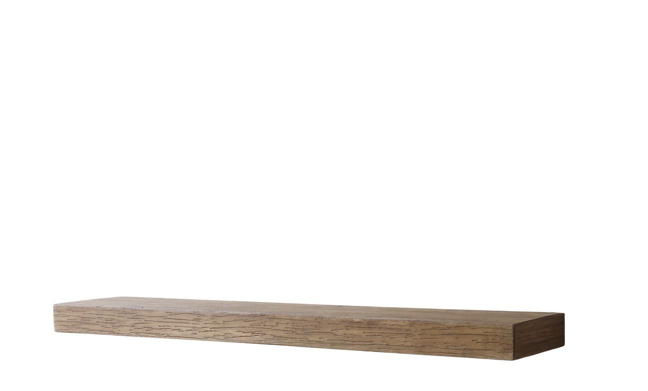 Hnědá antik dřevěná nástěnná polička Grimaud - 50*13*12 cm