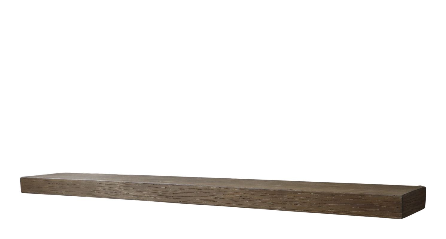 Hnědá antik dřevěná nástěnná polička Grimaud - 50*13*12 cm