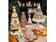 Béžová dekorace stromek s perníčky Christmas Tree - Ø 24*51 cm Clayre & Eef