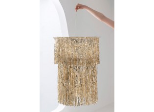 Stínidlo na lampu s vinylovými třásněmi Chandelié L - Ø 60*80 cm