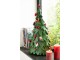 Červeno-zelený strom s ozdobami Xmas Tree - 21*33*63 cm J-Line by Jolipa