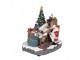 Hrací vánoční dekorace s LED světýlky Santa Claus - 20*16*20 cm / 3xAA Clayre & Eef