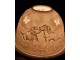 Bílý porcelánový svícen s jezevčíky Paollo - Ø 12*8 cm Clayre & Eef